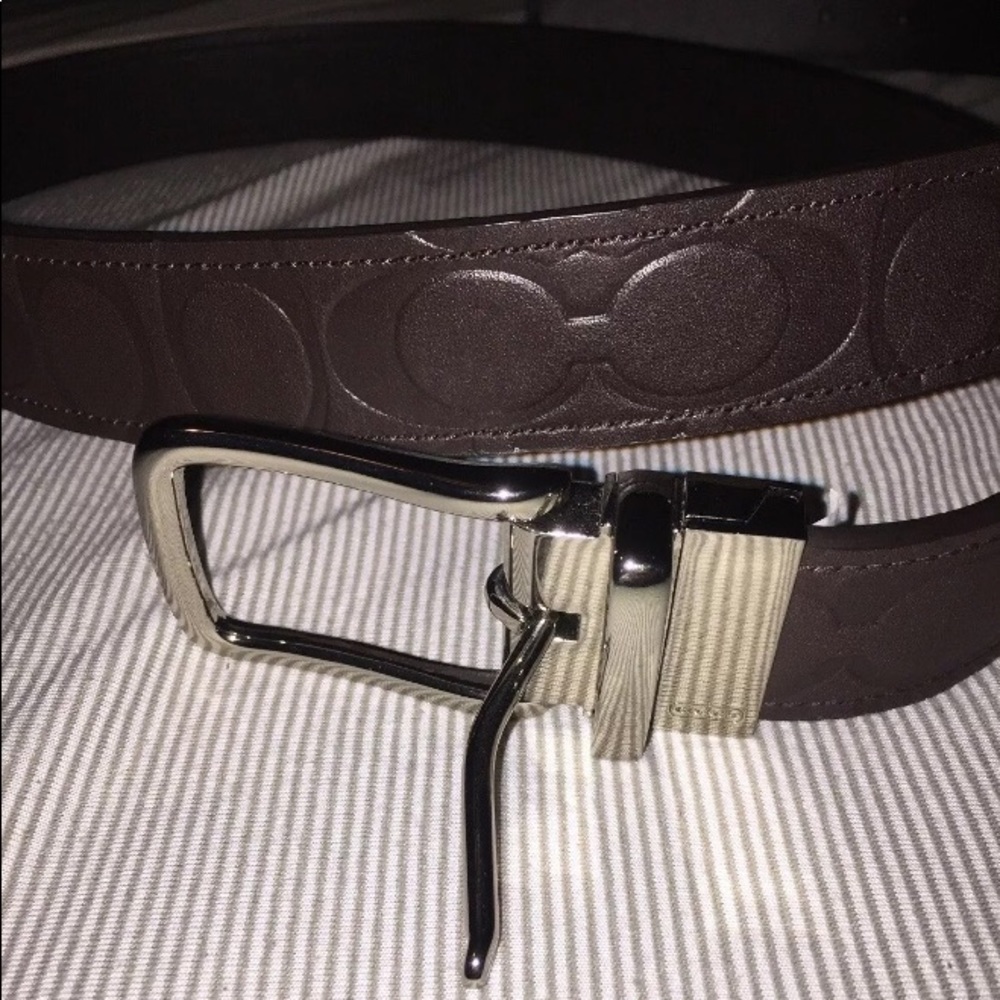 Coach Signature Leather Reversible Belt F66125